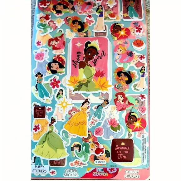 ๐3/$15๐ Disney Princesses Stickers (Over 150 Puffy, Glitter, Foil & Glossy) - Picture 2 of 6